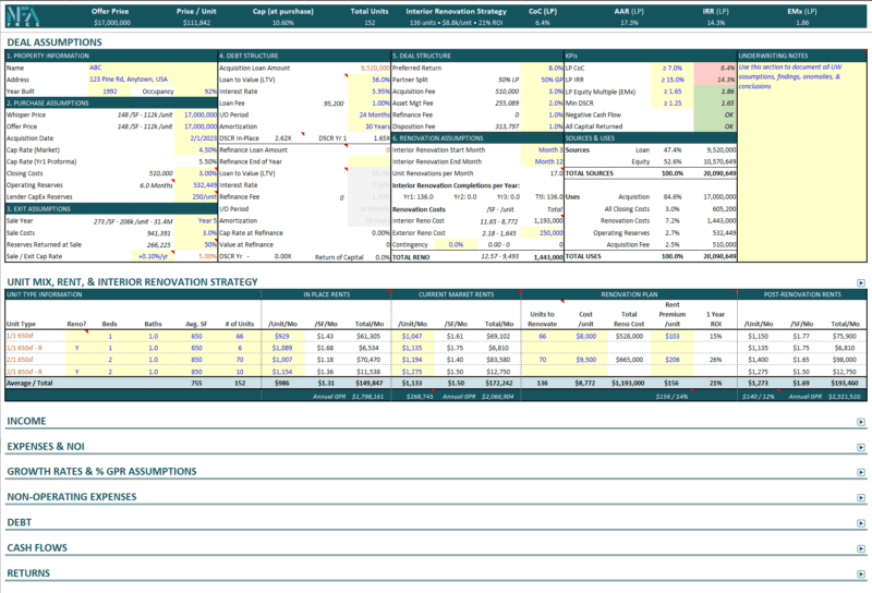 MFA-FREE Underwriting Model – Excel 2021 App Only